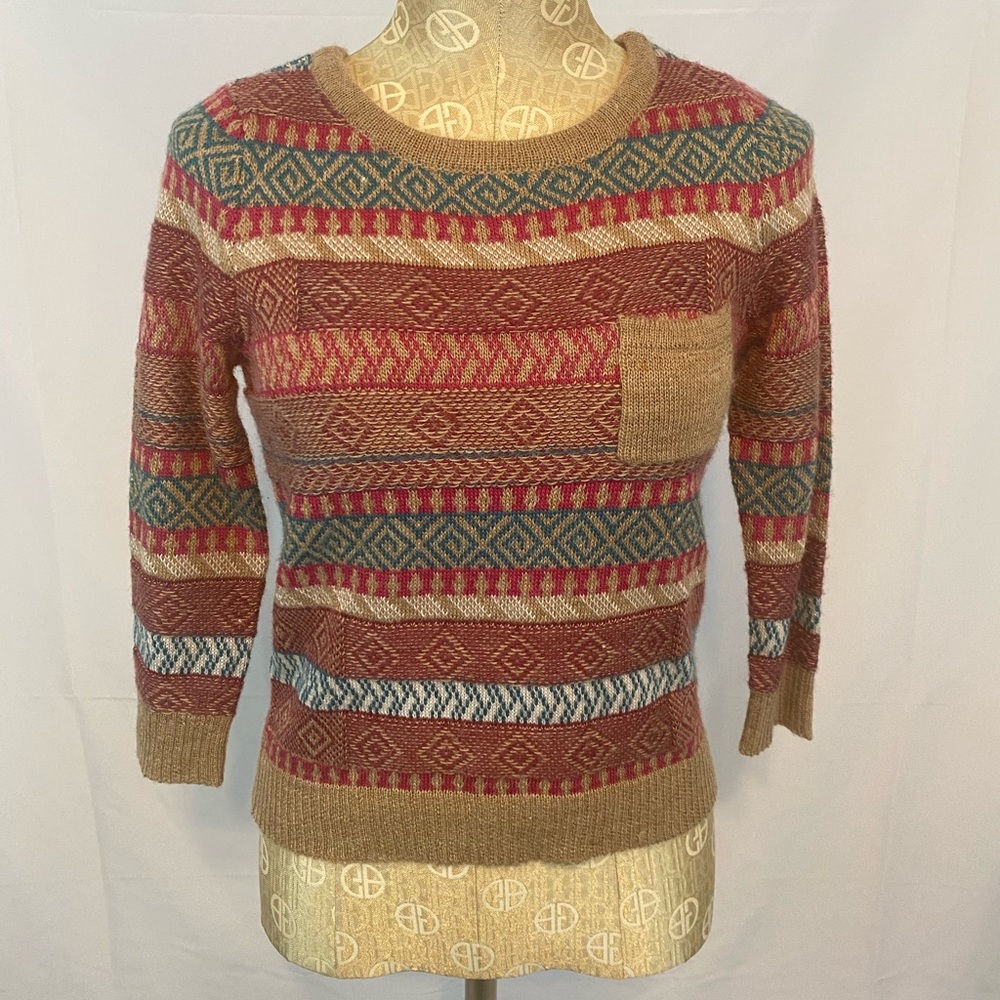 Design History Multicolored Fair Isle Sweater, XS